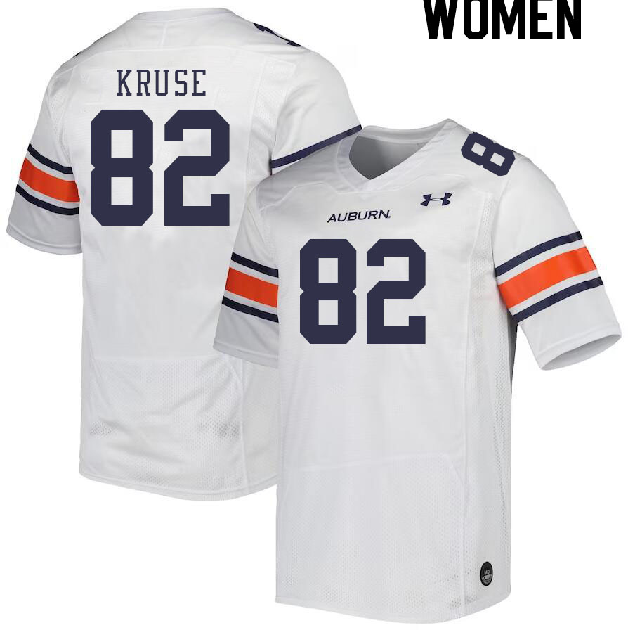 Women's Auburn Tigers #82 Jake Kruse White 2023 College Stitched Football Jersey